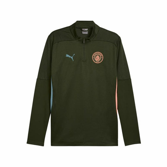 Training Sweatshirt for Adults Puma Manchester City 24/25 Training Olive-0